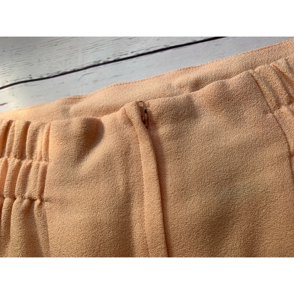 Small, Vintage high waisted peachy pink wool skirt - Picture 10 of 15